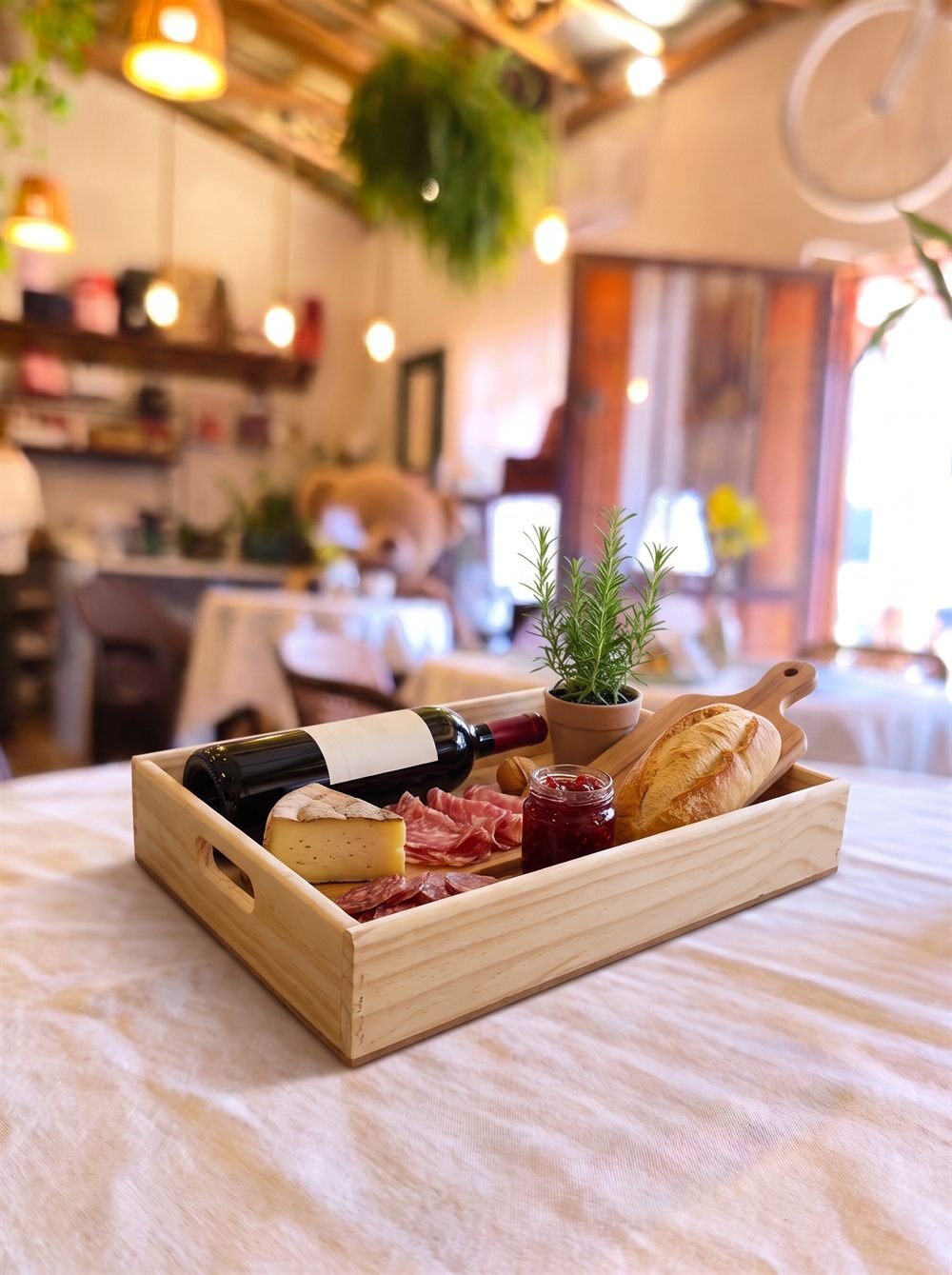Wine box da Flor de Laranjeira na caixa de madeira